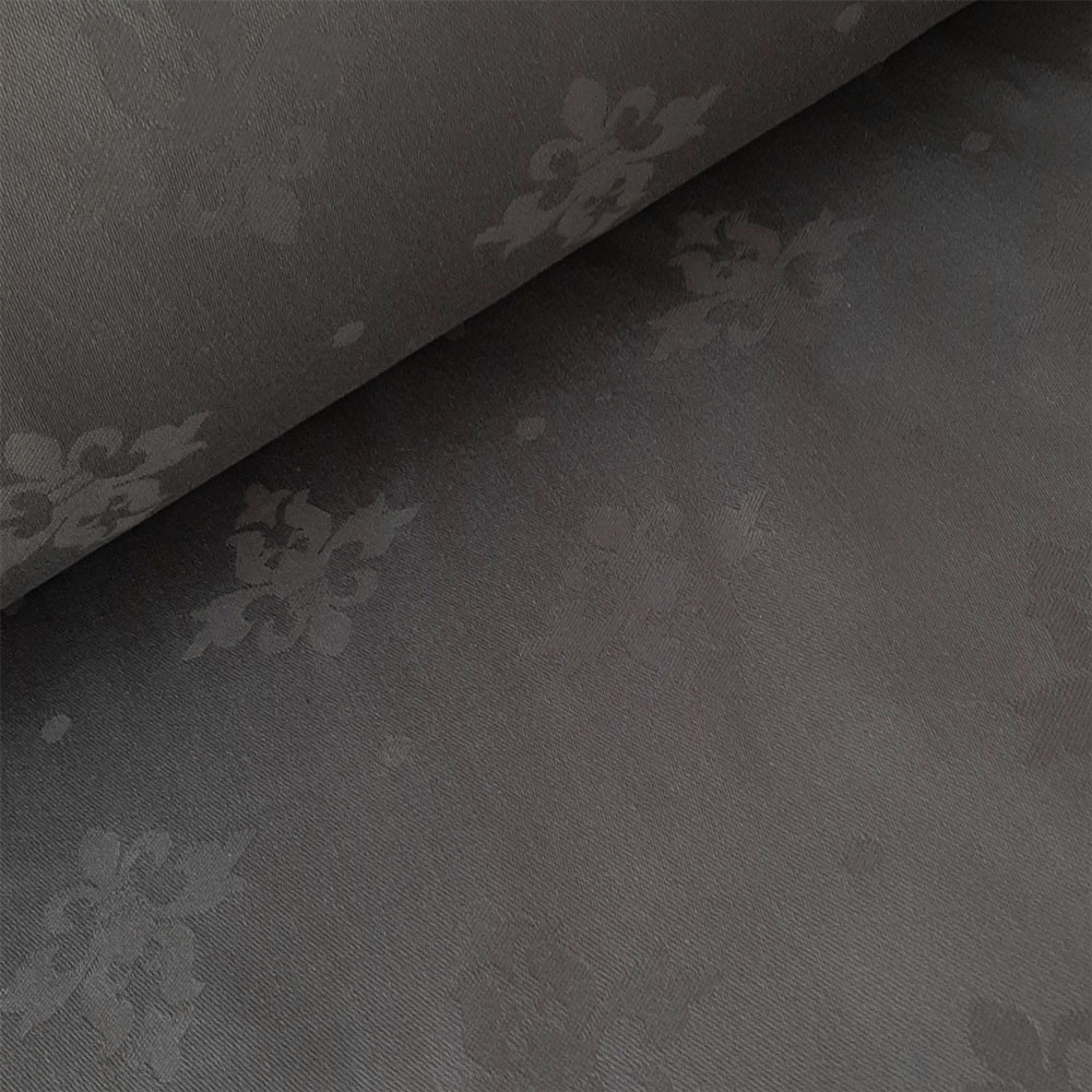 Giglio di Francia - jacquard damasco di alta qualità a torsione completa (extra largo 300cm) grigio platino