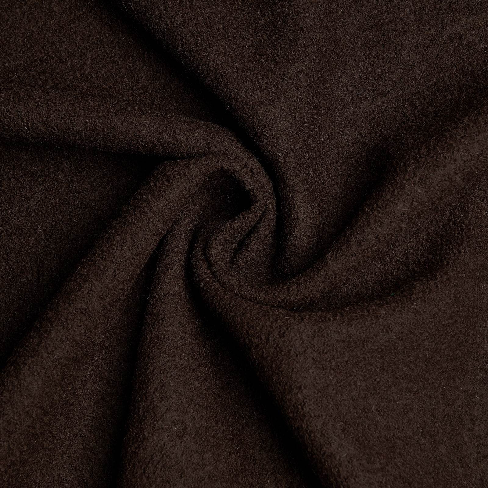 Fabian - boiled wool / loden fabric - 100% virgin wool (chocolate brown)