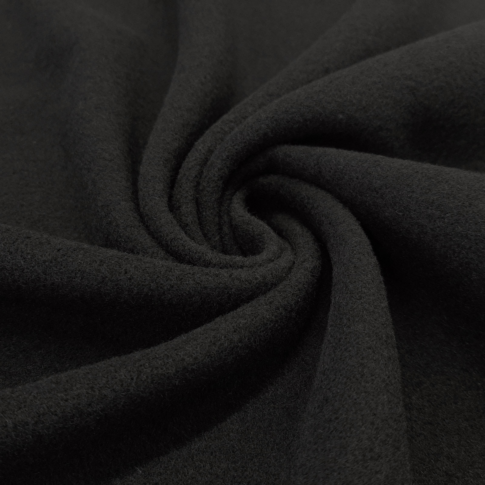 Nelly - Wool velour with cashmere - Cashmere wool - Coat wool - Black