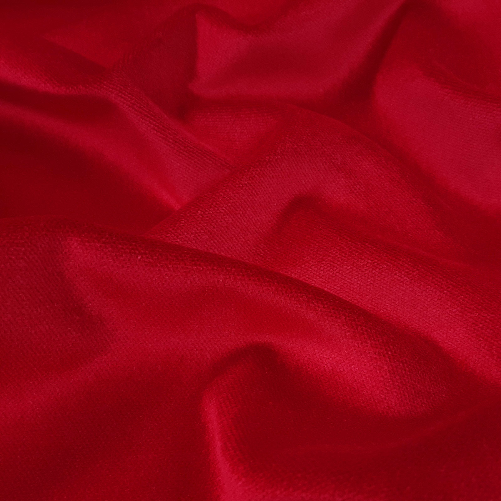 Friedrich - Möbeltyg sammet - flamskyddad - Röd
