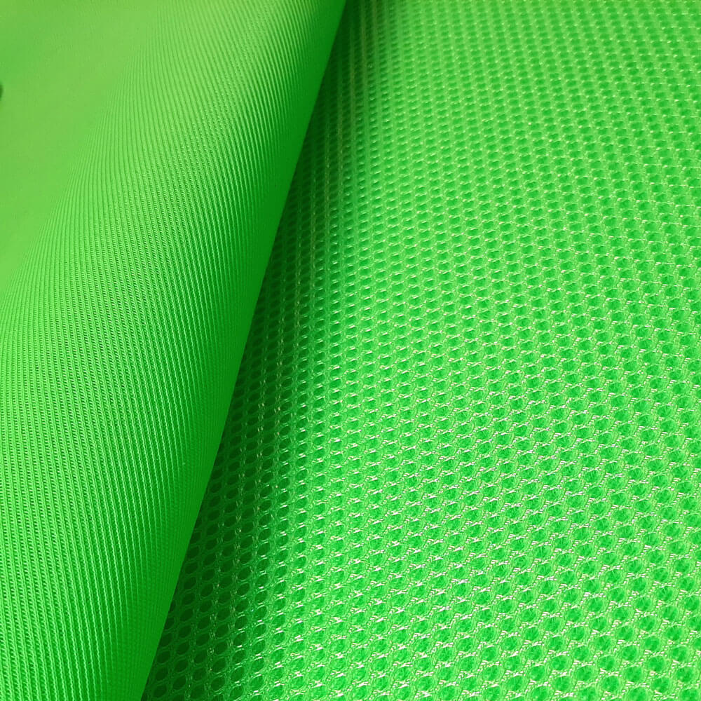 Air Mesh - Oeko-Tex® 3D-netstof - Fluorescerende grøn (EN 20471)