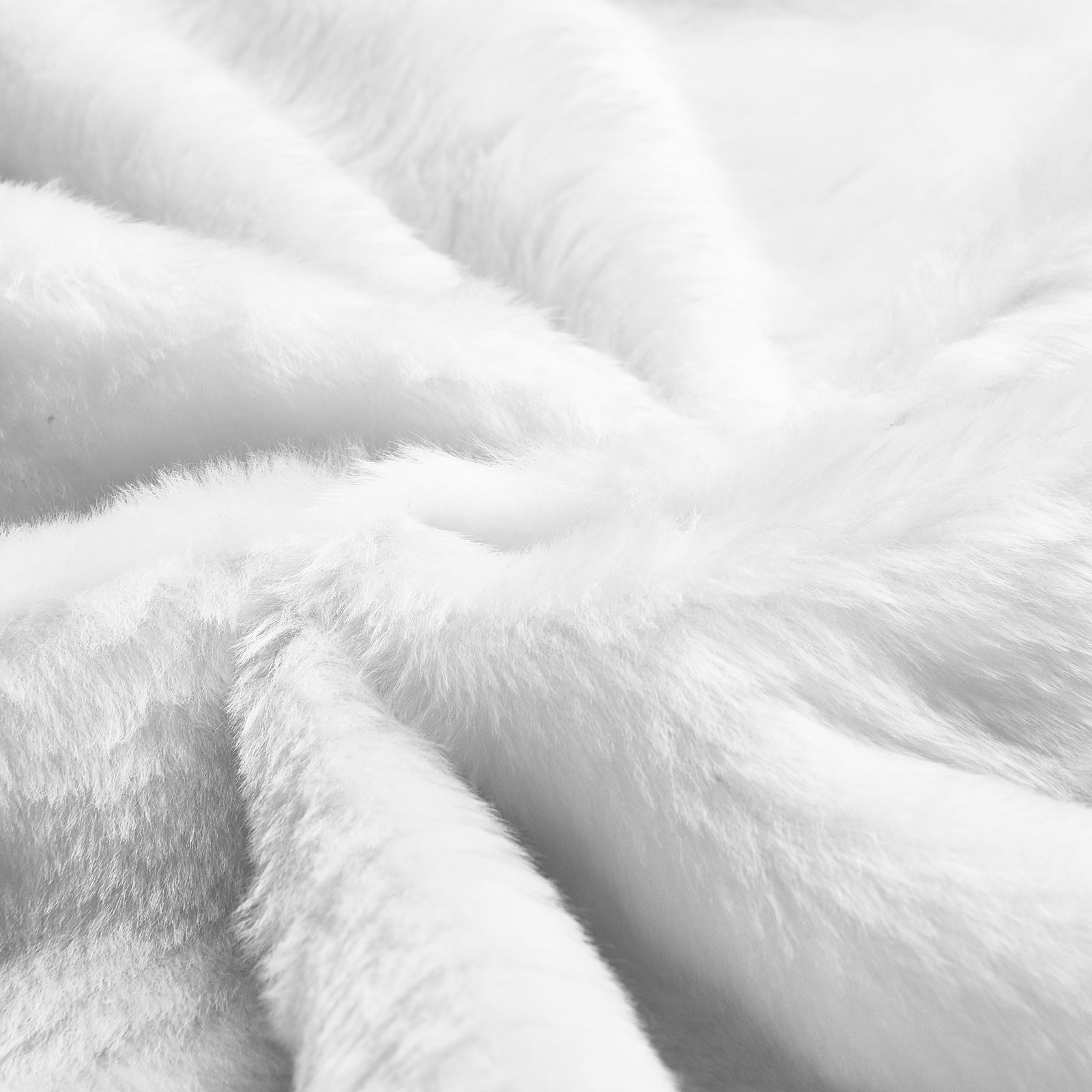 Teddybjørn vævet pels plys – helt hvid