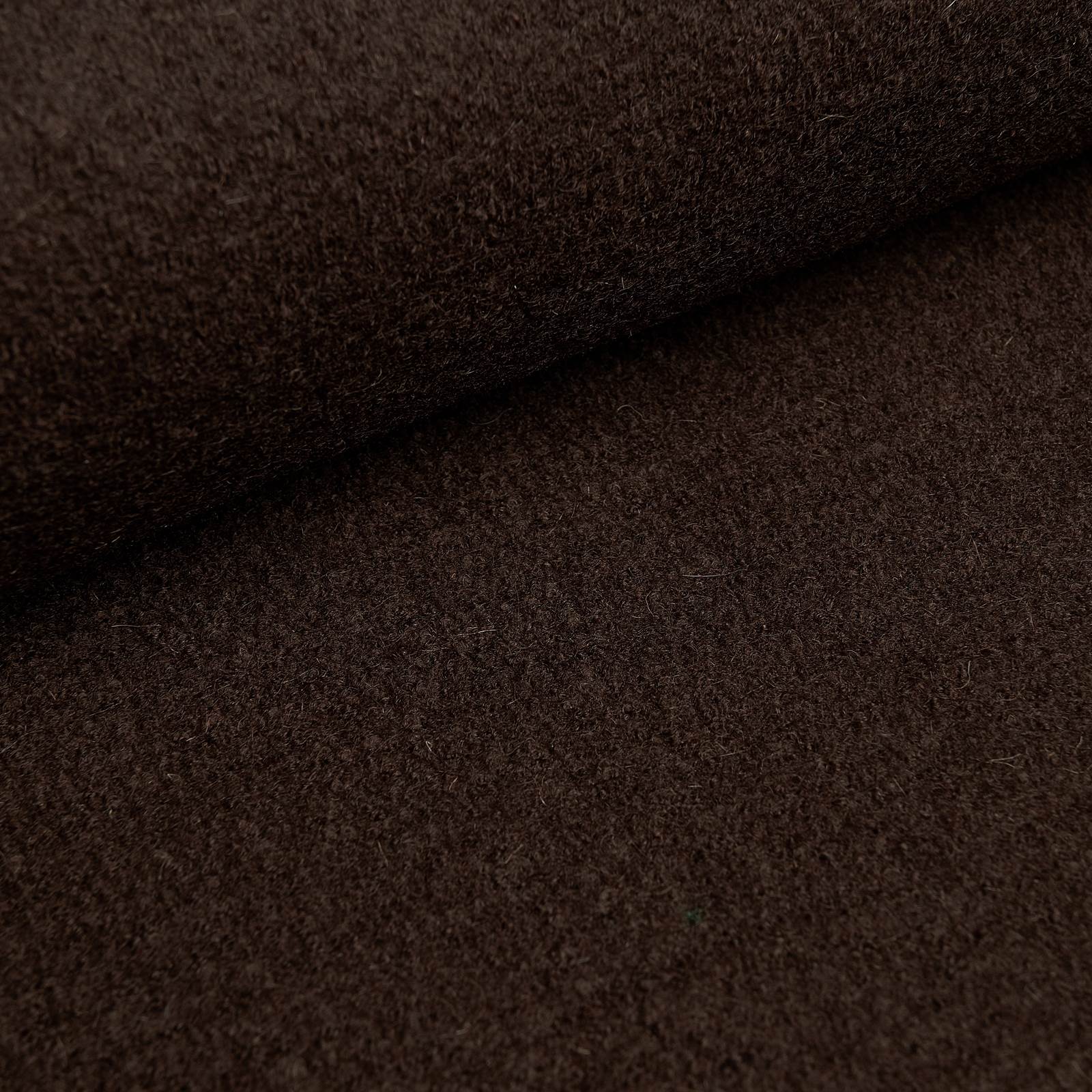 Fabian - Tecido de lã fervida - 100% lã virgem (castanho chocolate)