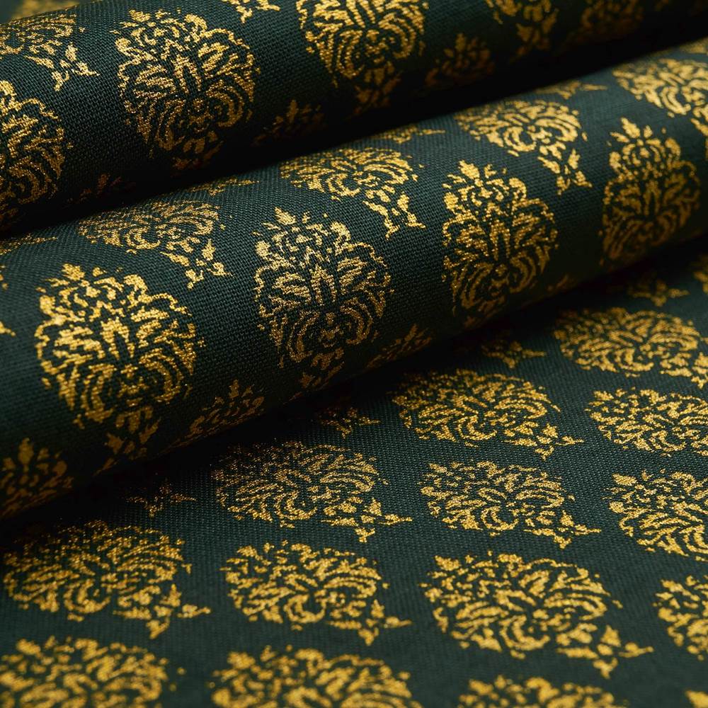 Christmas Fabric Maria gold print (fir)