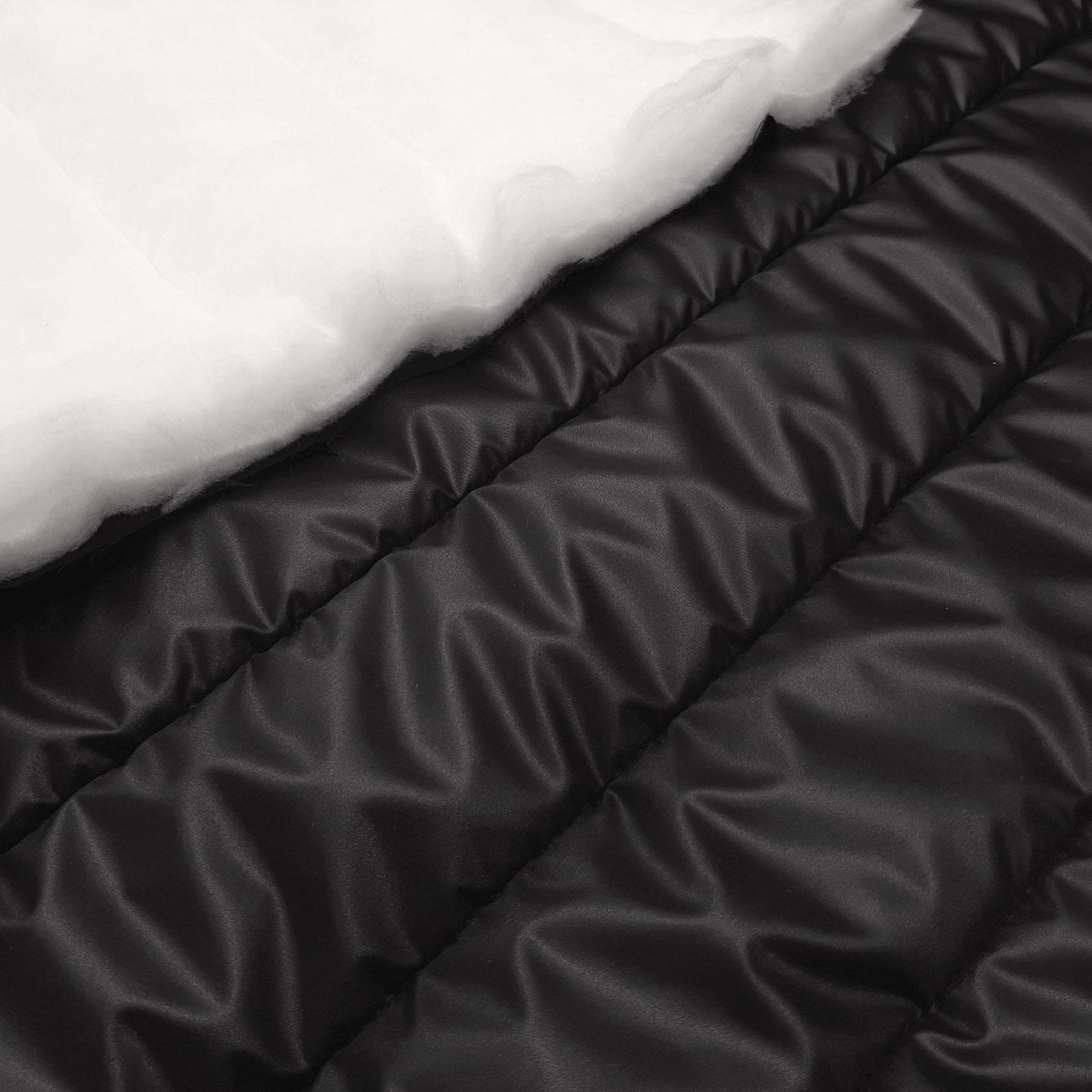 Superior - quiltning af yderstof - Oeko-Tex® langsgående quiltning - Vandafvisende - Sort
