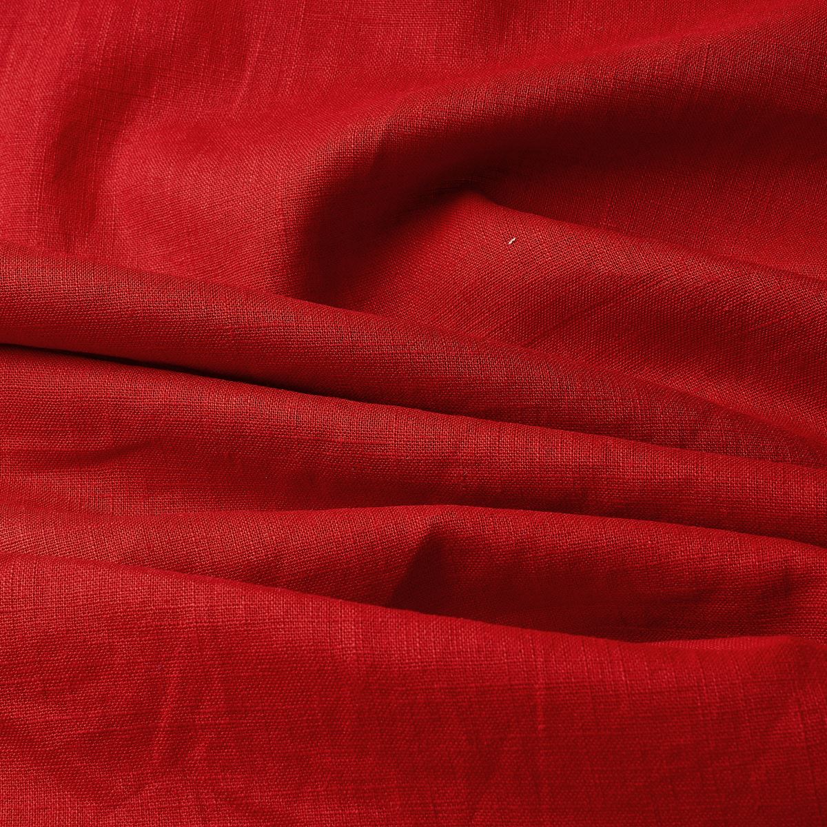 Linho natural –  puro (vermelho rubí)