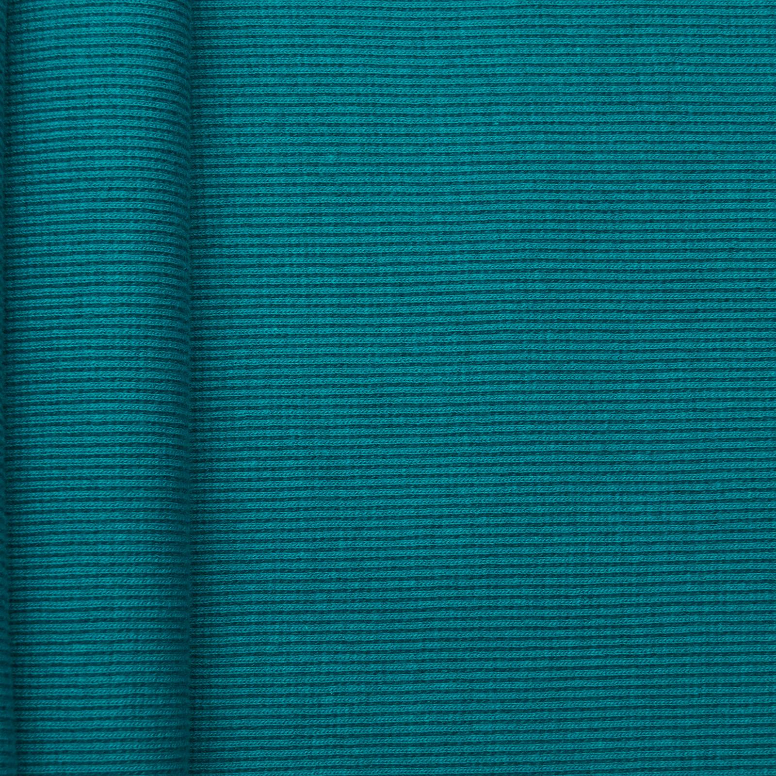 Knitted cuffs - tubular fabric - petrol - per 10 cm