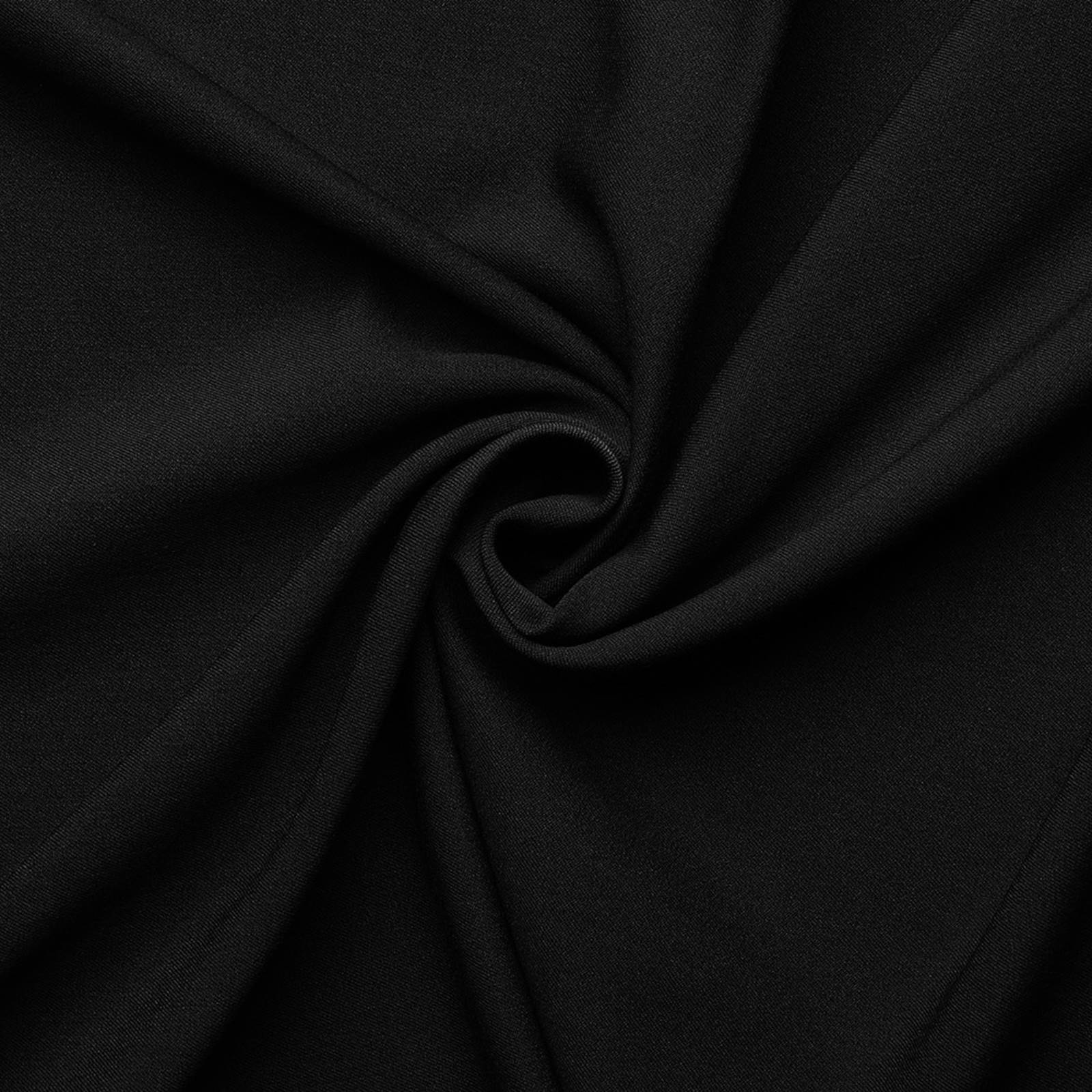 Panno di lana –gabardine fine – elastan – Nero