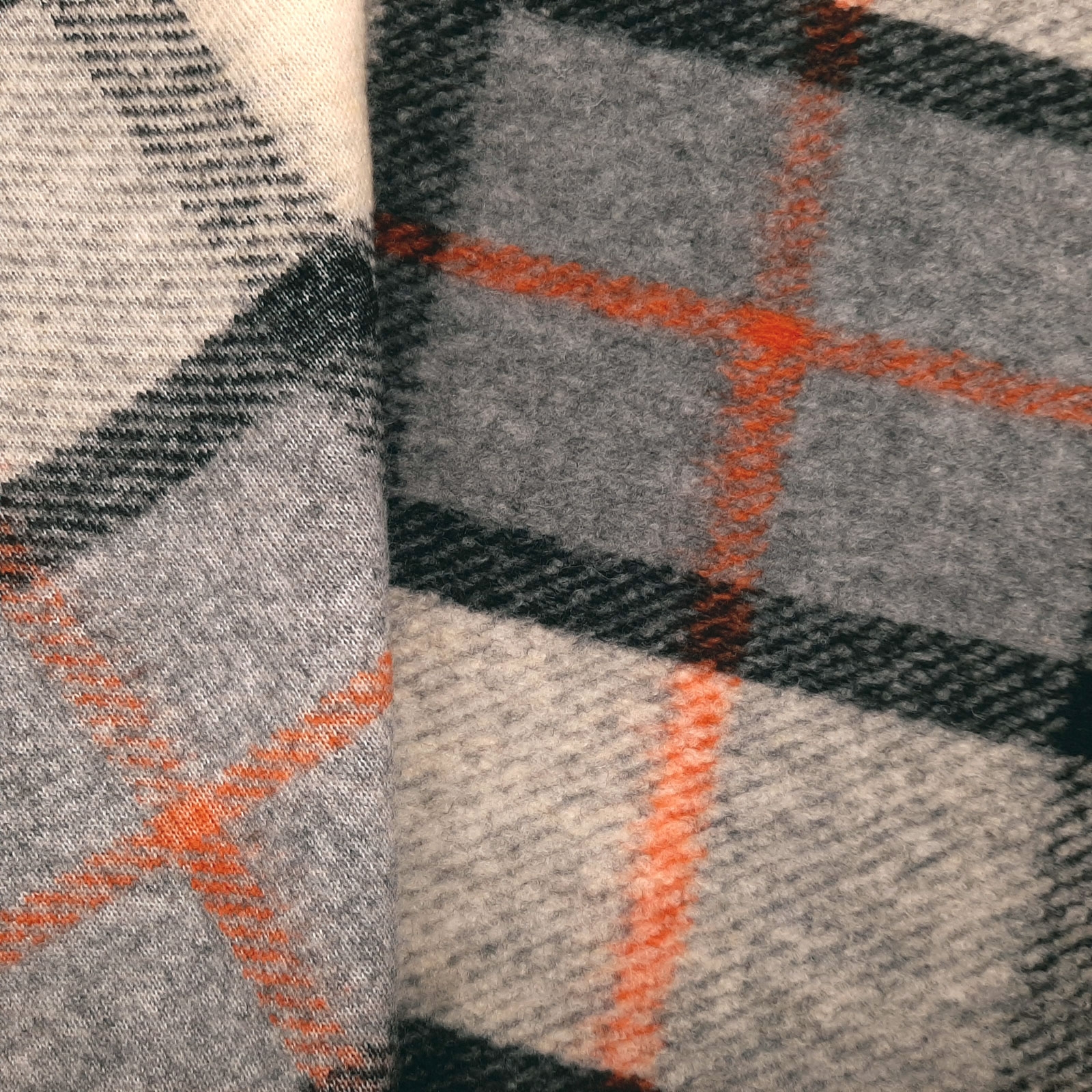 Cunis - Checkered Oeko-Tex® wool fabric - Grey