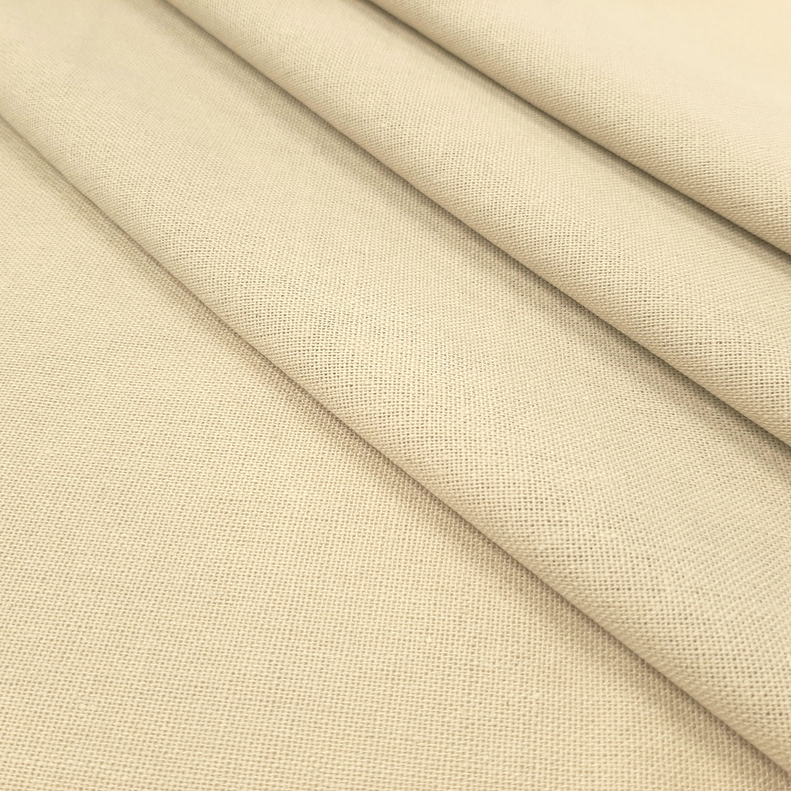 Bella - tela de algodón de lino natural - Beige