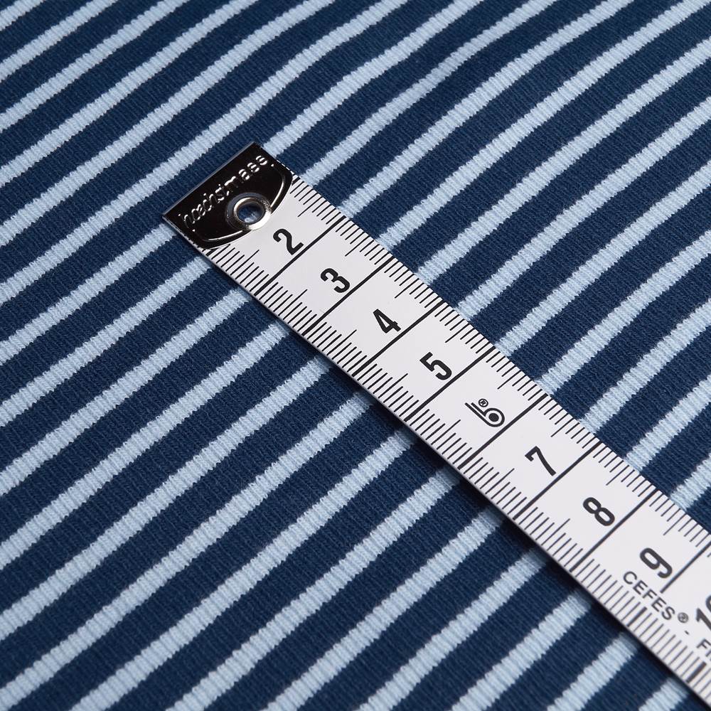 Fynn ceinture tricotée rayée (bleu clair/marine) par 10 cm