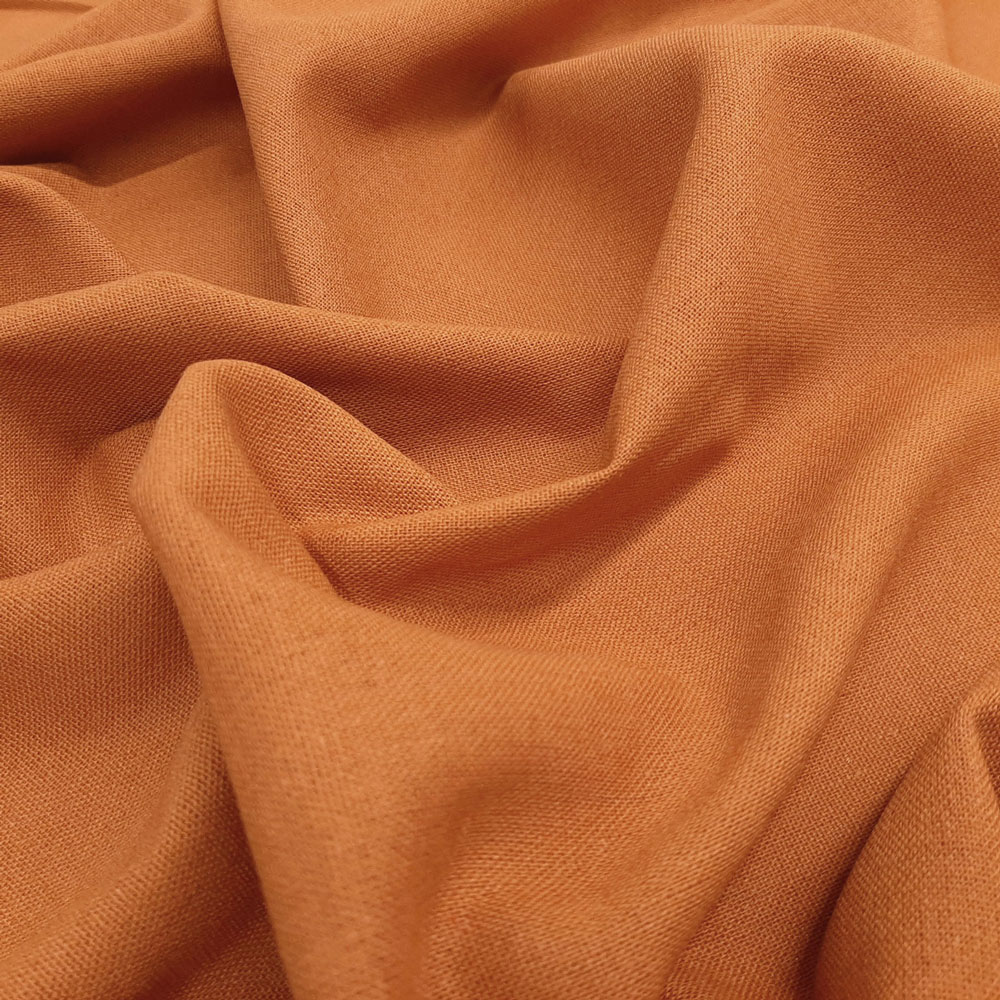 Hella - Fine linen, summer linen, OEKO-TEX® linen-cotton fabric - Light rust