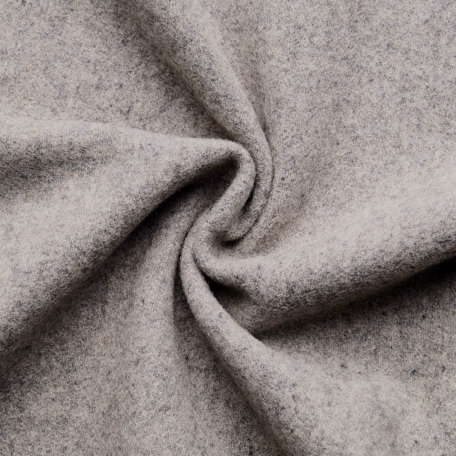 HANNAH wool fabirc - light grey-melange