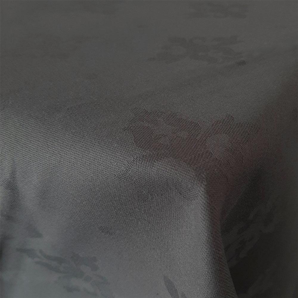 Giglio di Francia - jacquard damasco di alta qualità a torsione completa (extra largo 300cm) grigio platino