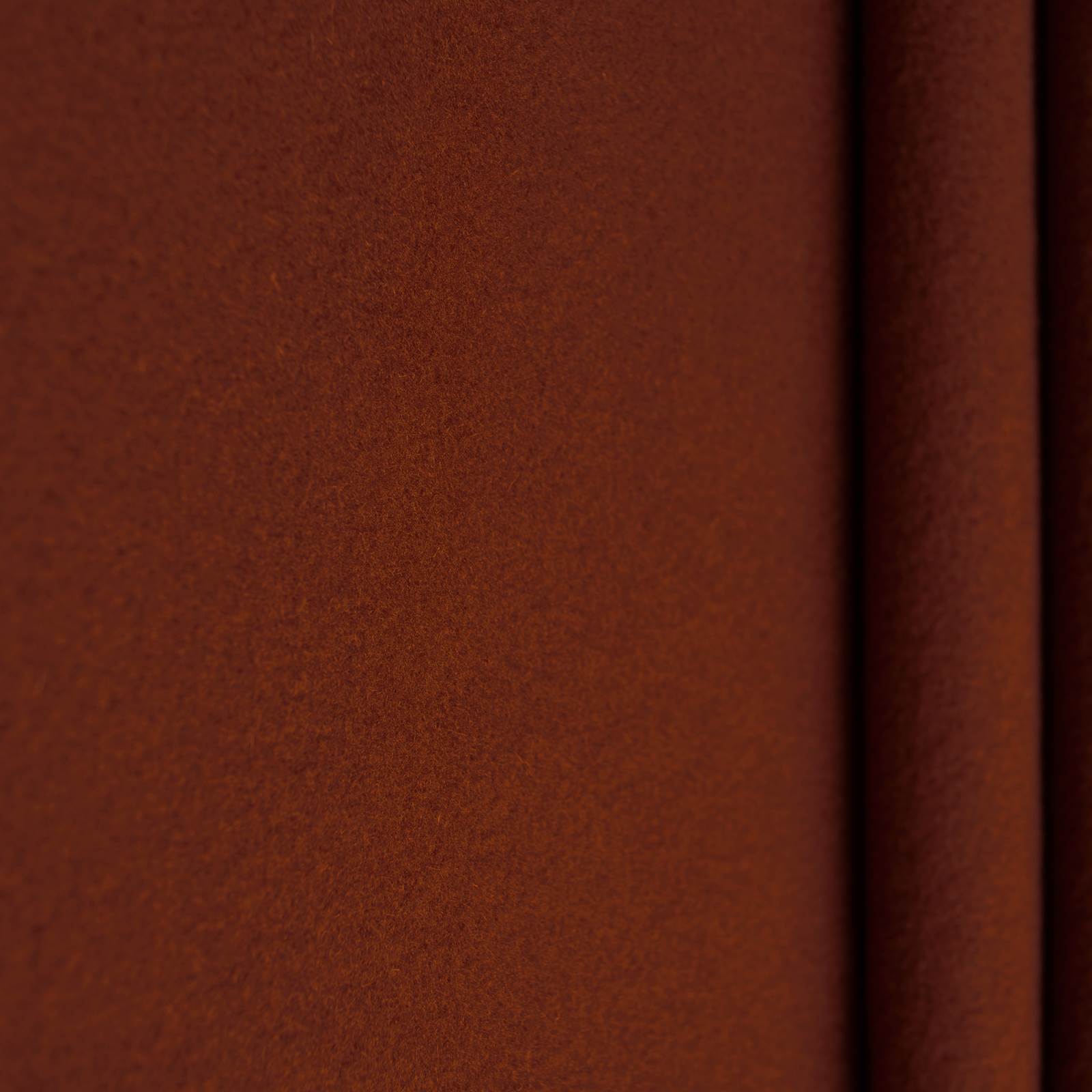 GABY - Wool curtain and decoration fabric, wool velour - terracotta