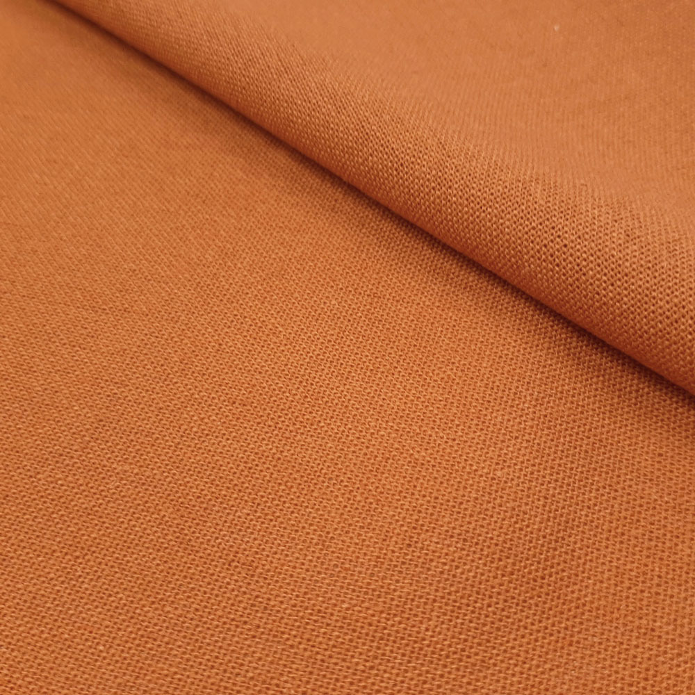 Hella - Fine linen, summer linen, OEKO-TEX® linen-cotton fabric - Light rust