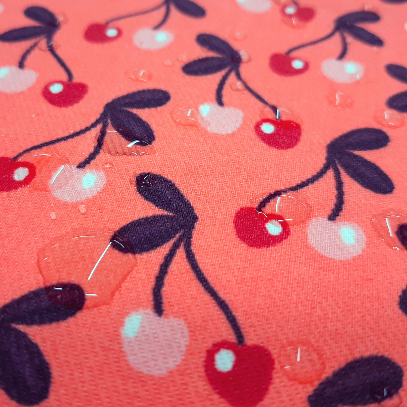 Cotton twill "Very Cherry" - In my Garden Collection by Hamburger Liebe