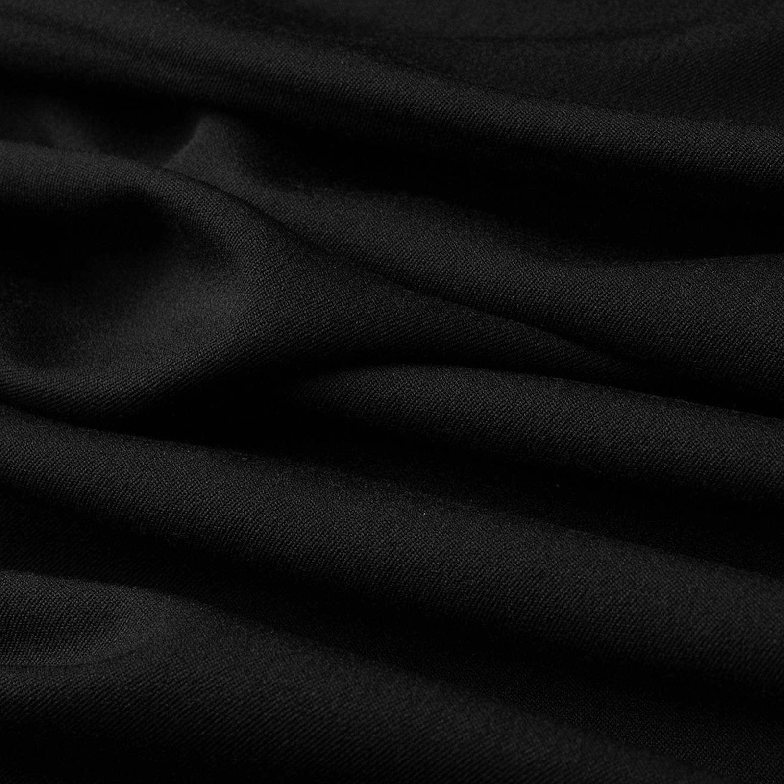 Panno di lana –gabardine fine – elastan – Nero