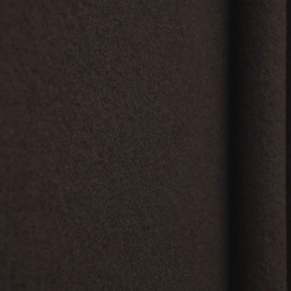GABY - Cortinas y telas decorativas de lana, terciopelo de lana - marrón chocolate