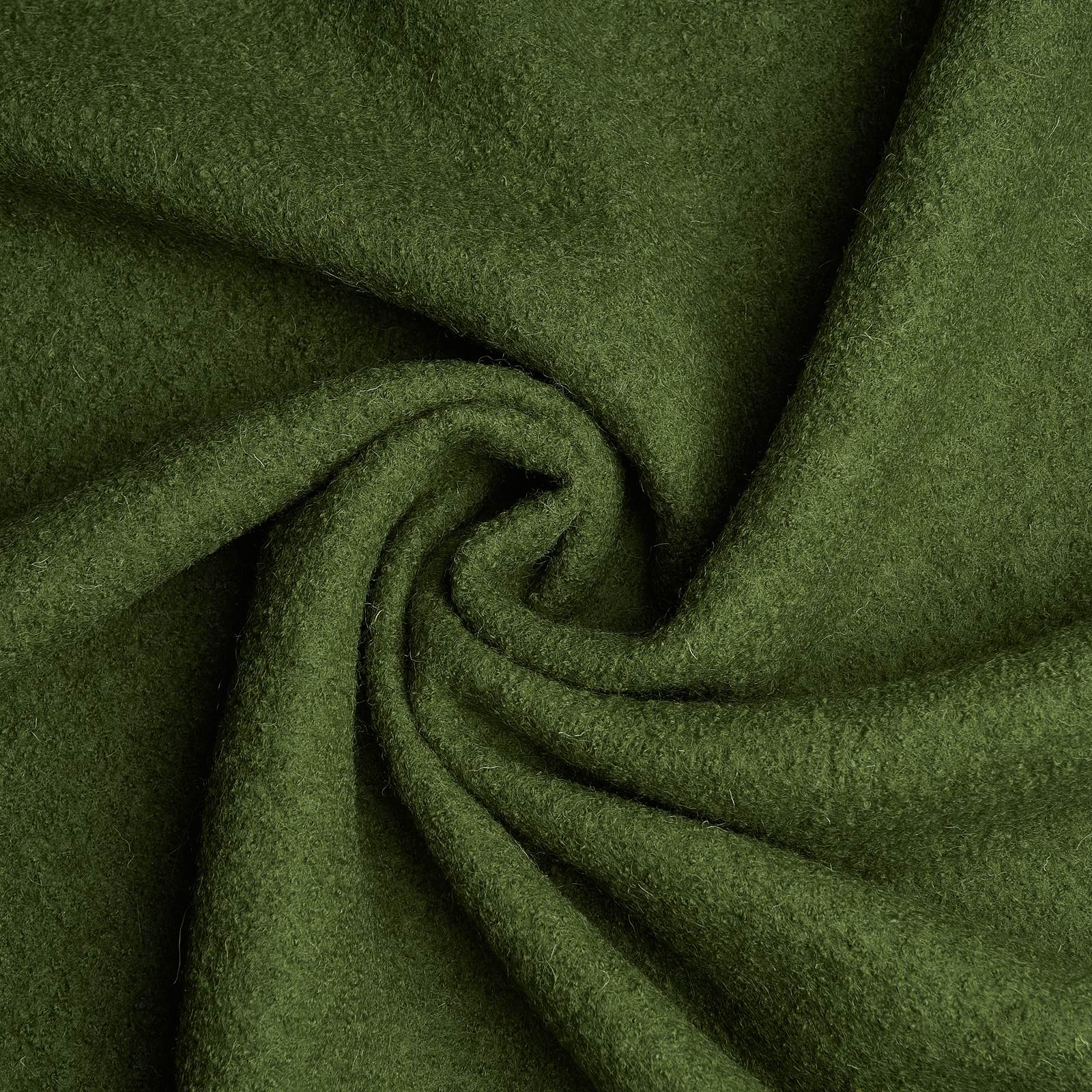 Fabian - boiled wool / loden fabric - 100% virgin wool (moss)