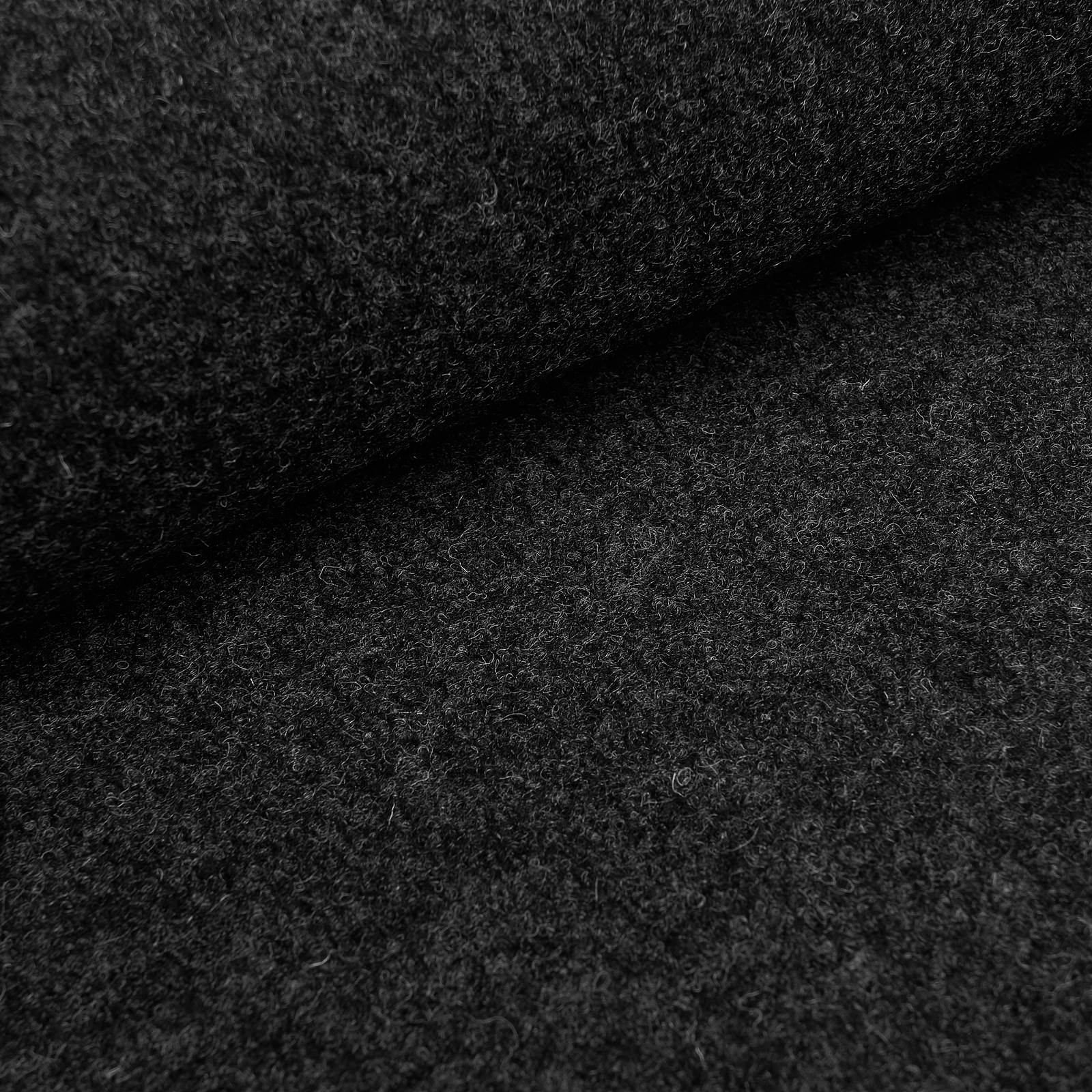 Fabian - boiled wool / loden fabric - 100% virgin wool (anthracite melange)