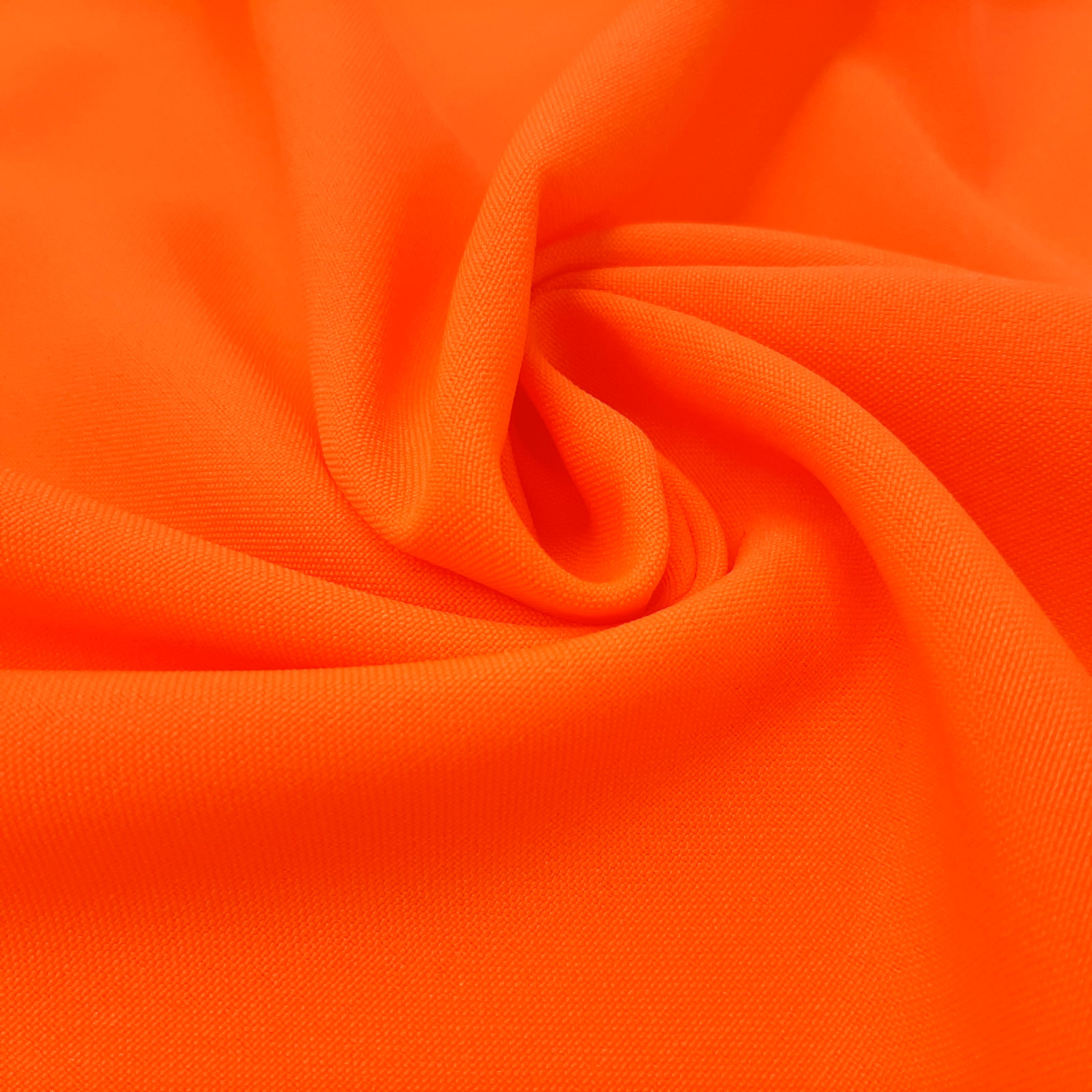 Victoria - Tissu polyvalent pour la décoration et l'habillement - Oeko-Tex® - Orange Fluo/Néon