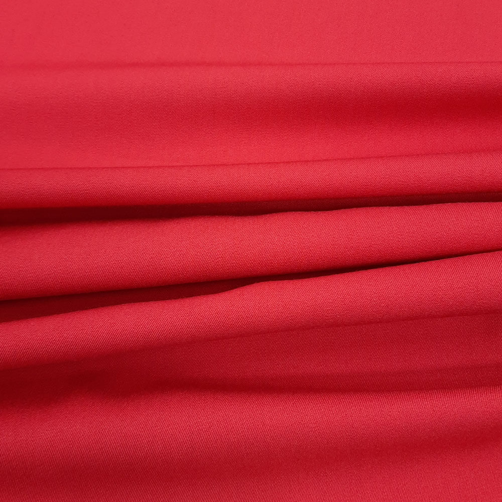 Paño de lana de gabardina – Tela elástica (rojo tango)