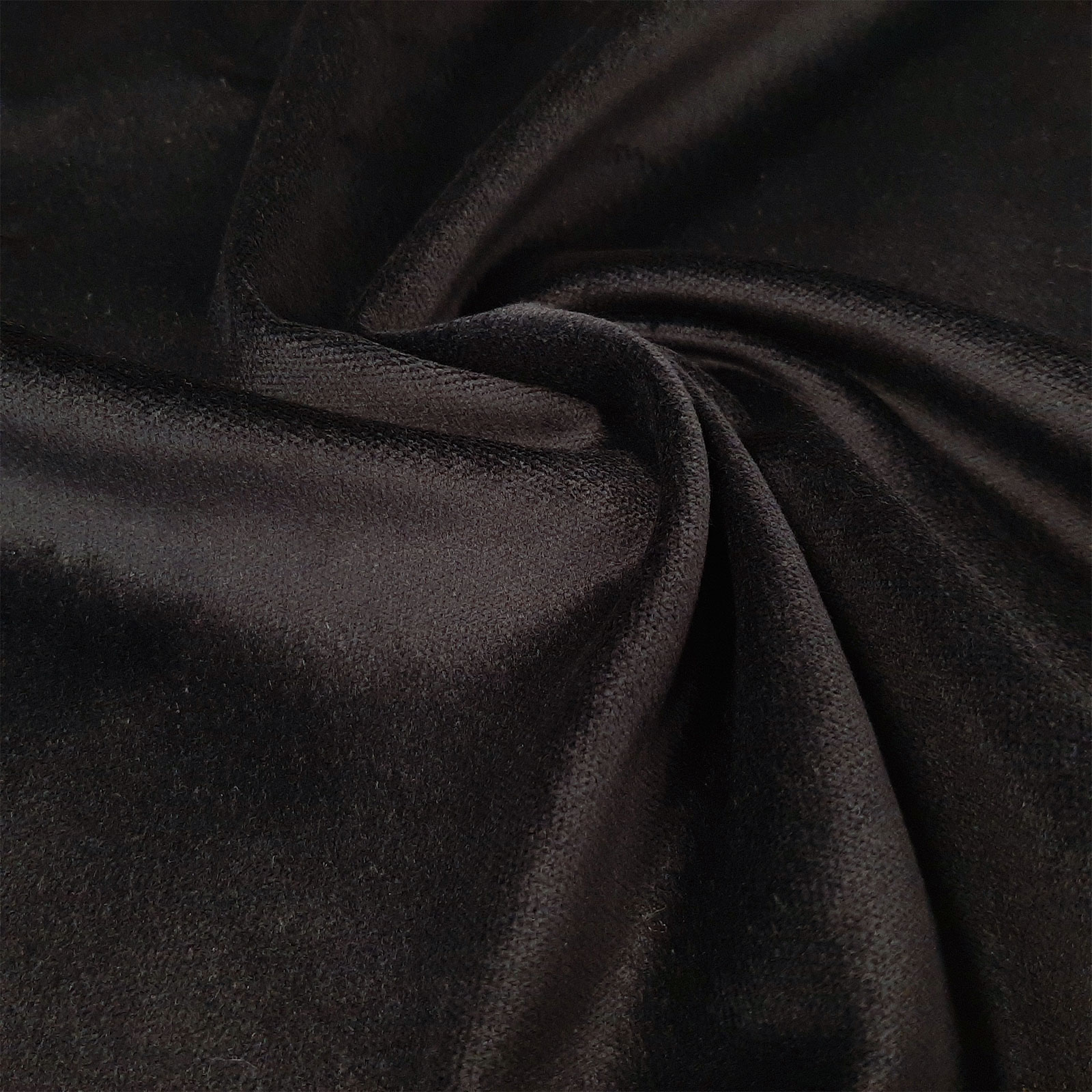 Friedrich - Tissu d'ameublement - Velours - Iniflammable - Noir