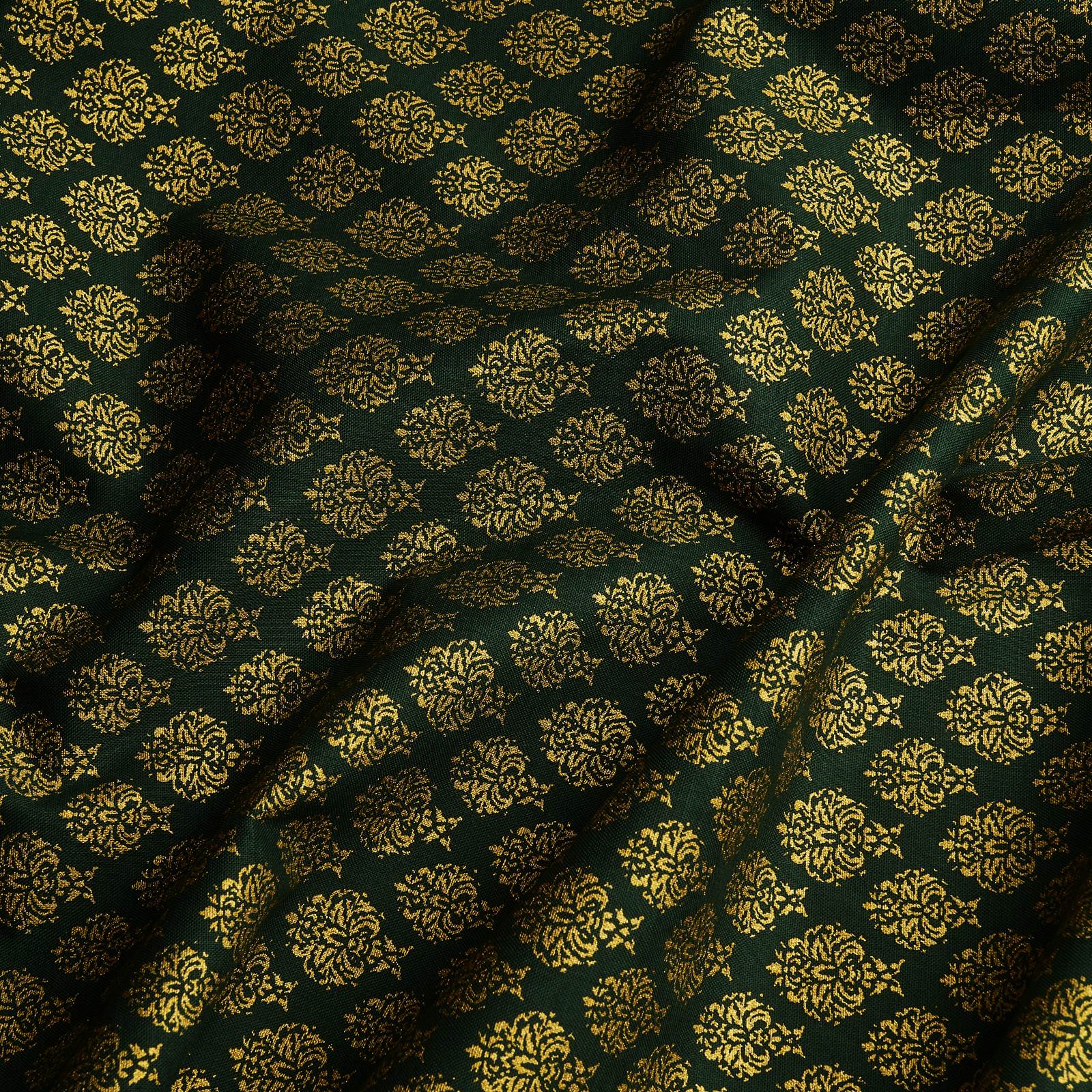 Ornamento - Tecido de algodão com estampa dourada (abeto)