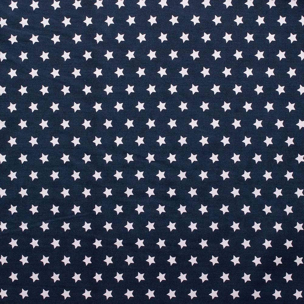 Étoile - Tissu de coton avec motif d'étoiles - marine
