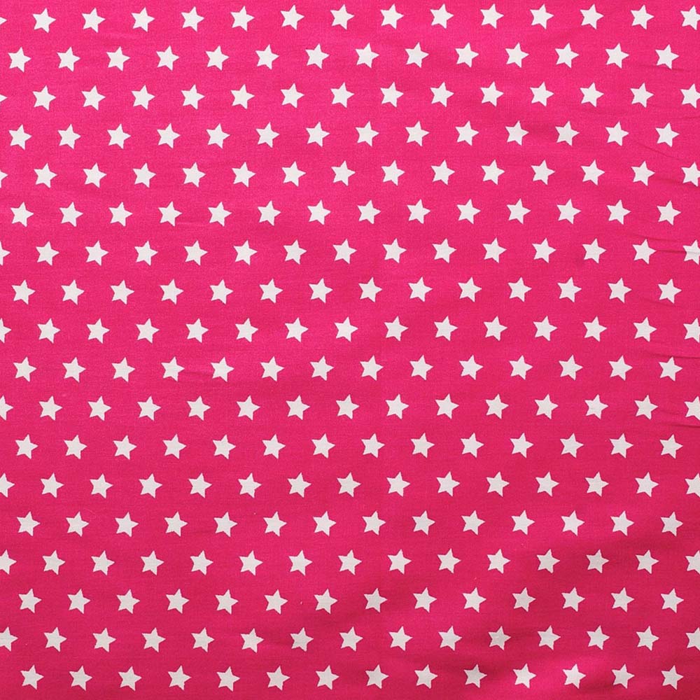 Stars - Cotton fabric with star motif - pink
